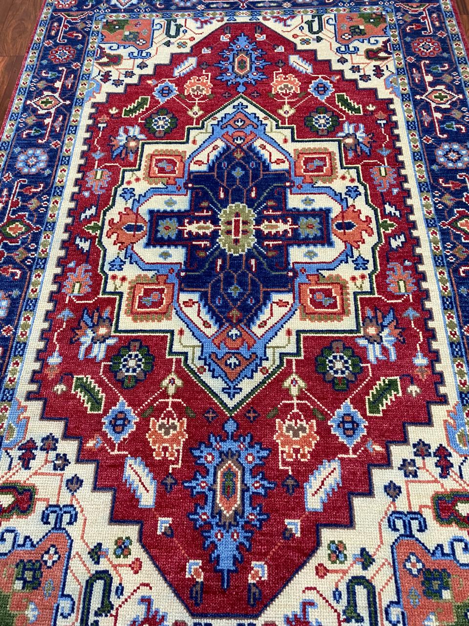 Indian Hand Knotted Rug For Living Room - 0004 image 0